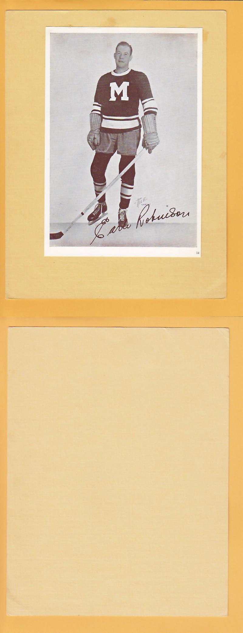 1935-40 CROWN BRAND PHOTO #54 EARLE ROBINSON photo 1935-40 CROWN BRAND PHOTO #54 EARLE ROBINSON photo
